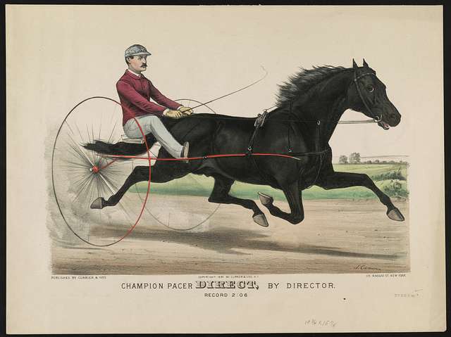 lithograph of champion pacer Direct
